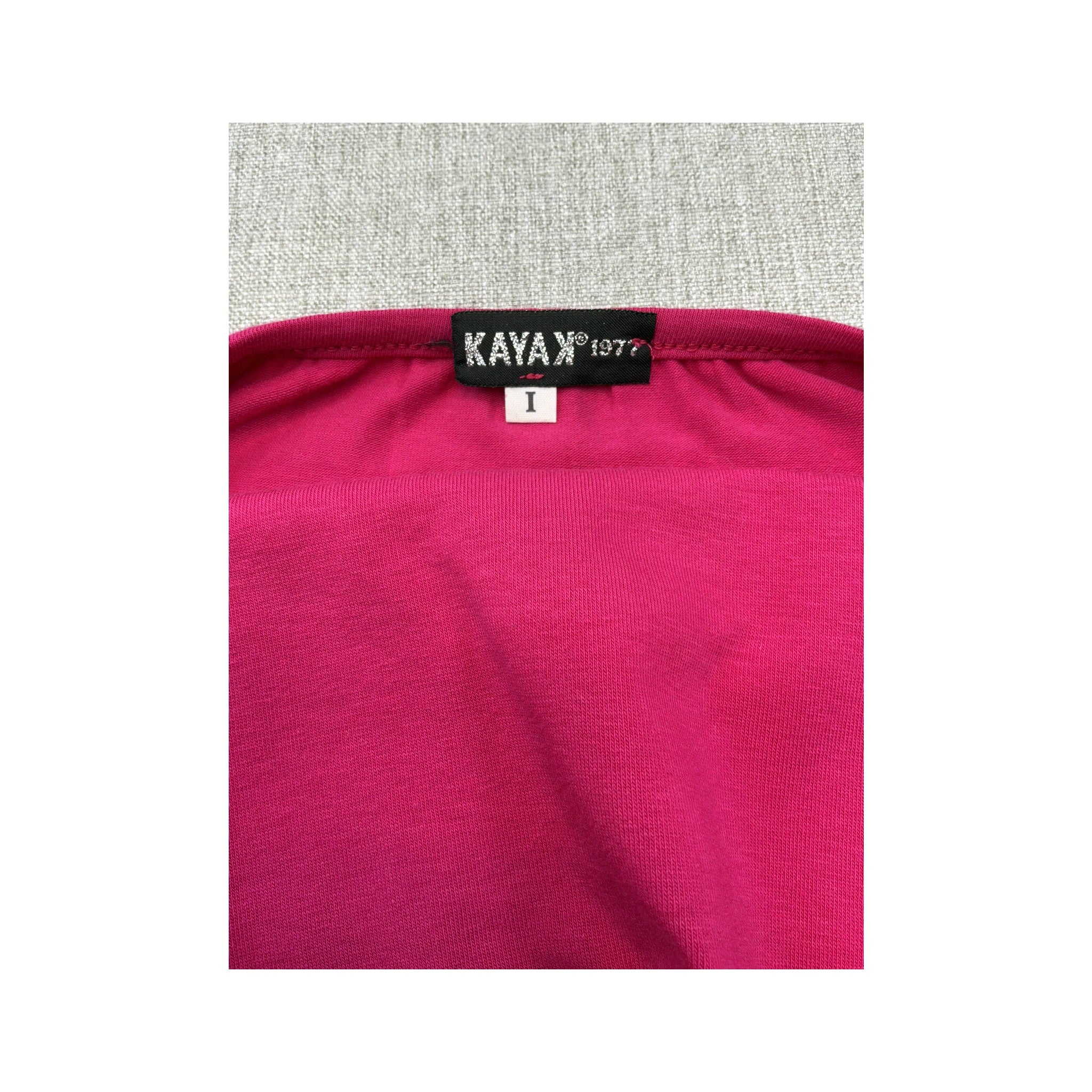 Top de alças Halter KAYAK Rosa-choque com strass