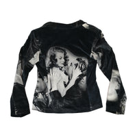 Angelo Marani Cinematic Print Cotton Velvet Jacket