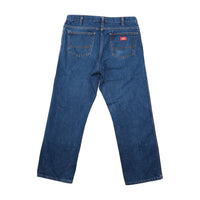 Calças de ganga Dickies em ganga azul de perna direita