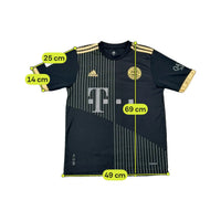 adidas FC Bayern Munchen Lewandowski 9 Black Gold Soccer Jersey T-shirt