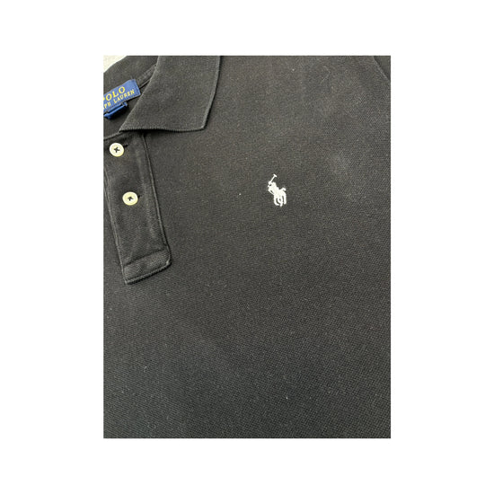 Polo Ralph Lauren Black Cotton Pique Pony Logo Polo