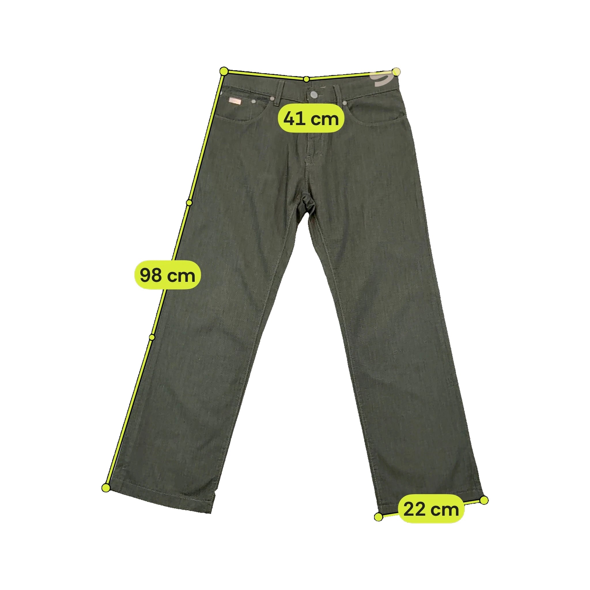 BOSS Hugo Boss Dark Gray Cotton Straight Leg Jeans