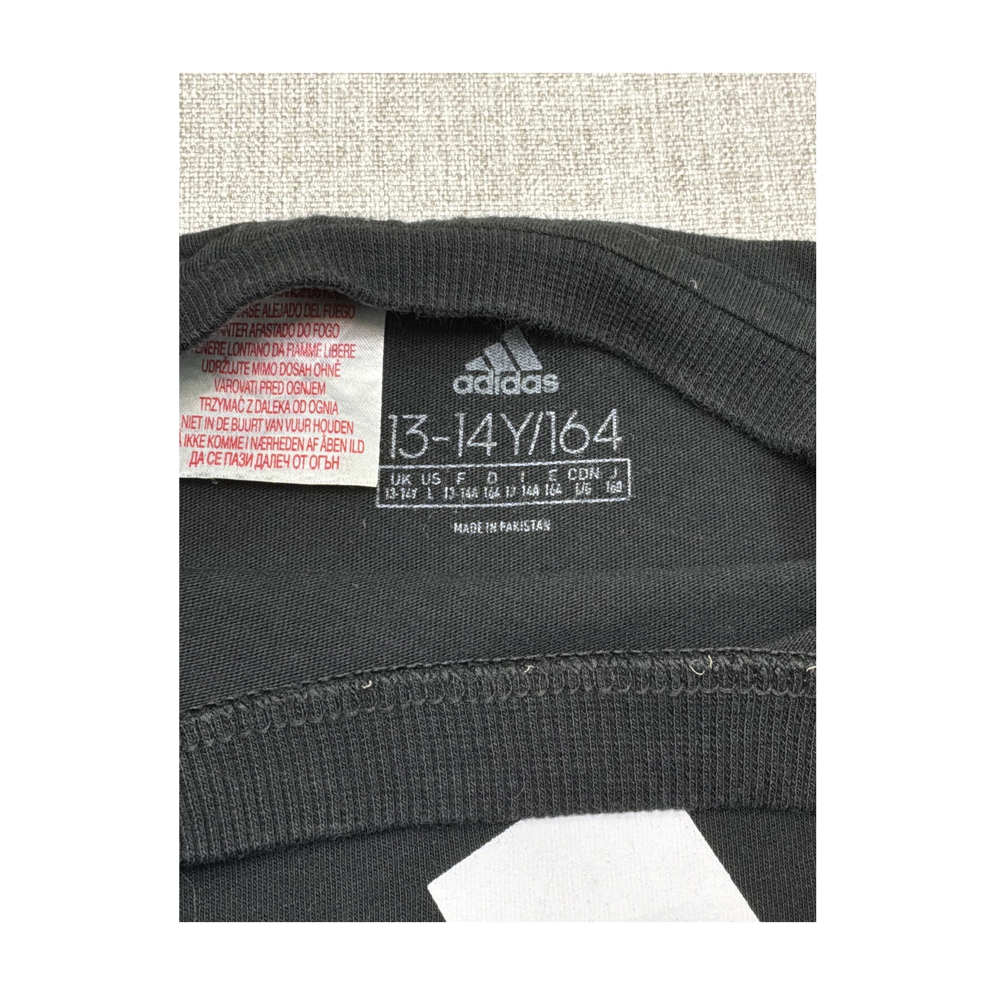 Adidas Black Logo Graphic Crewneck T-Shirt
