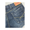 Pitstop Distressed Dark Wash Denim Shorts