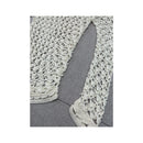 Open Knit Crochet V-Neck Sweater