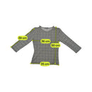 Sasch Black White Optical Check Stretch Blouse (repriced)