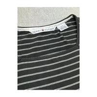 Tommy Hilfiger Black & White Striped Long Sleeve Top