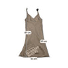 Beige Satin-Look Slip Dress with Adjustable Straps