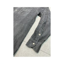Kolby Gray Cotton Corduroy Button Up Shirt