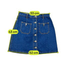 Arizona 100% Cotton Button Front Denim Mini Skirt