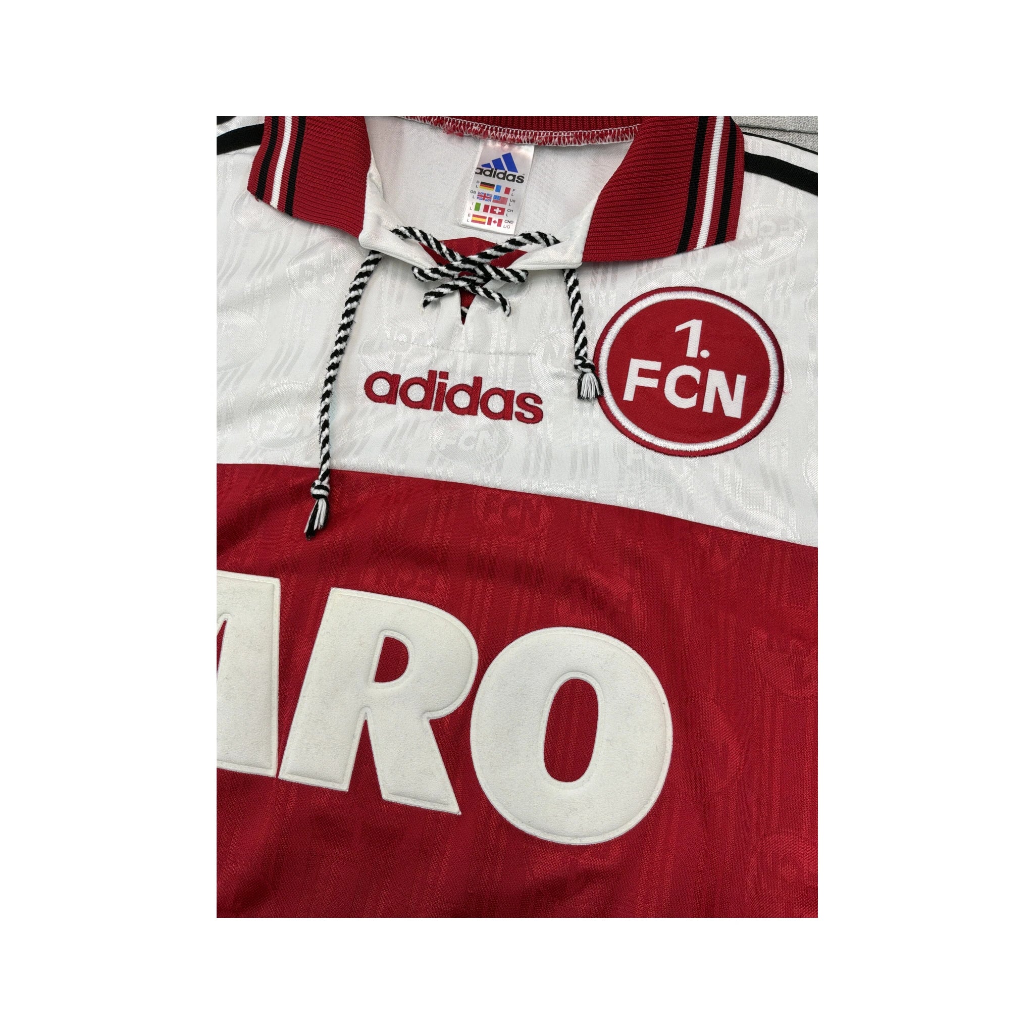 Adidas 1. FC Nürnberg ARO Lace-Up Soccer Jersey Polo