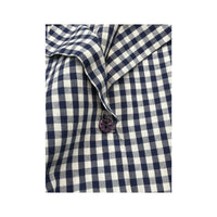 Blue e gcs Vintage Navy White Gingham Cotton Sleeveless Blouse