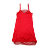 Red Ruched Mesh Spaghetti Strap Mini Dress