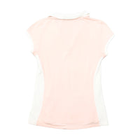 Calvin Klein Pink and White Cotton Stretch Polo Shirt