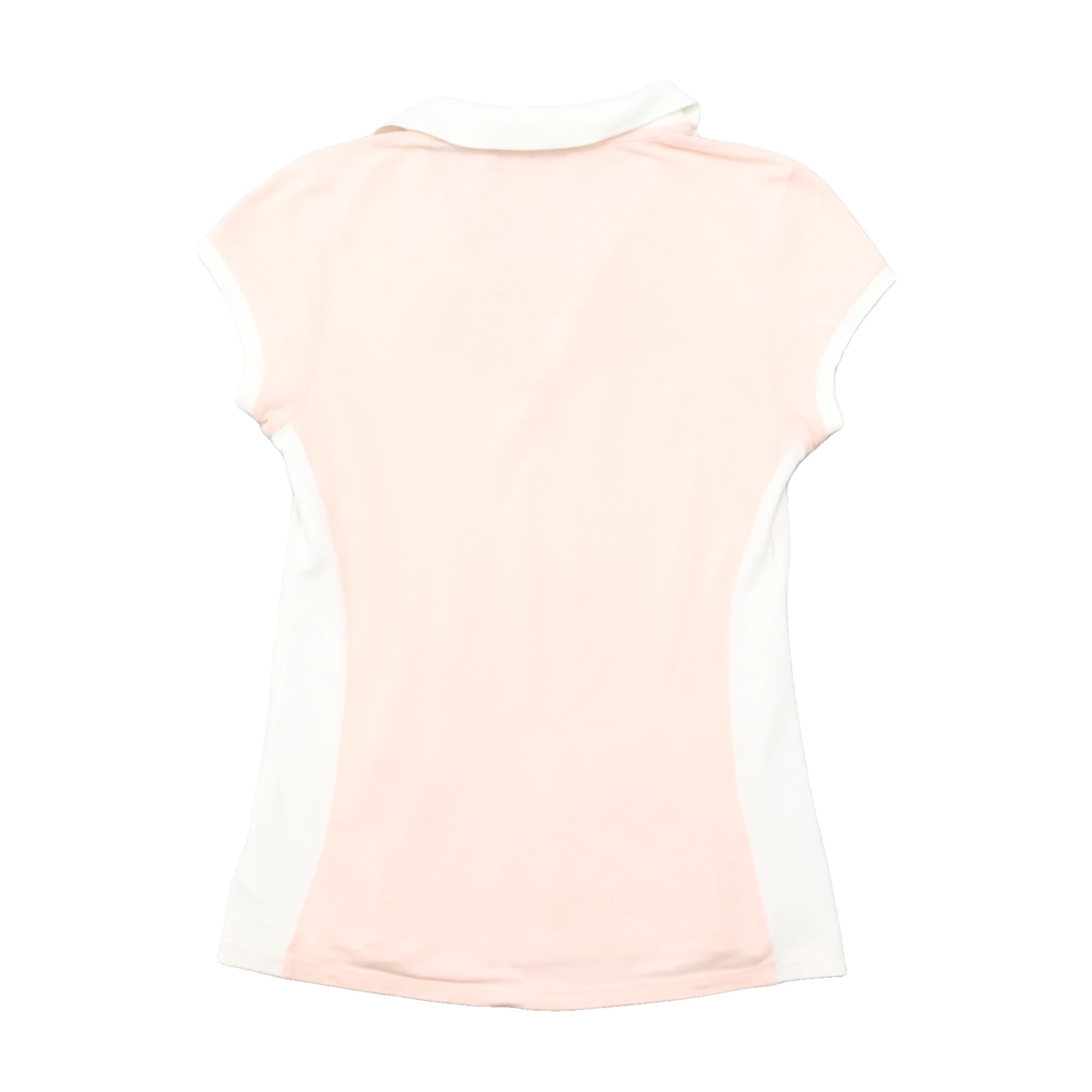 Calvin Klein Pink and White Cotton Stretch Polo Shirt