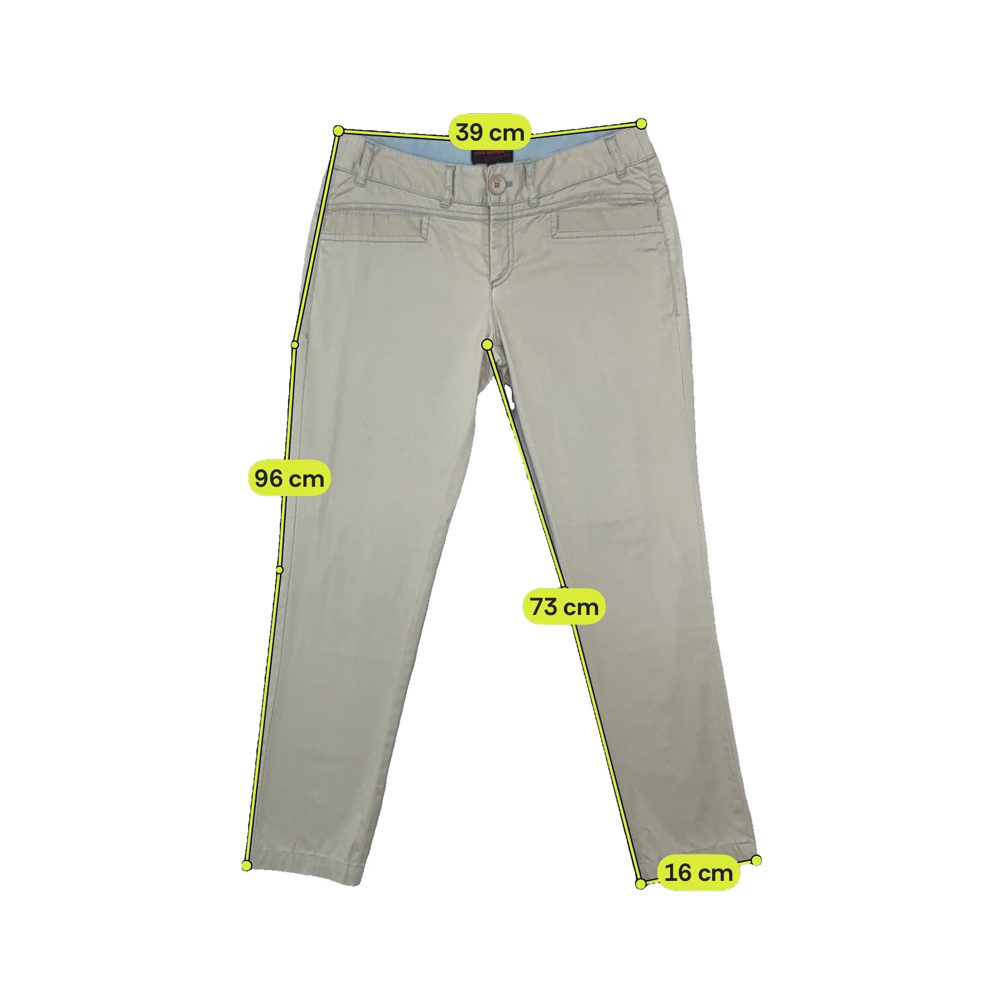 Ana Sousa Blue-Trim Cotton Chino Jeans