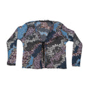 Sheer Patchwork Print Tie Front Cardigan (Repriced)