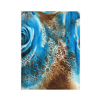 Abstract Rose Print Asymmetrical Slip Dress