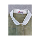 1a Eleganza Plaid Print Contrast Collar Button Up Shirt
