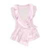 Silk Ruffle Wrap Blouse