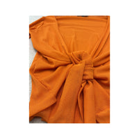 Camomilla Orange Tie Front Long Sleeve Blouse