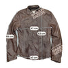 Edina Ronay London Brown Leather Double-Breasted Jacket (L/UK14)