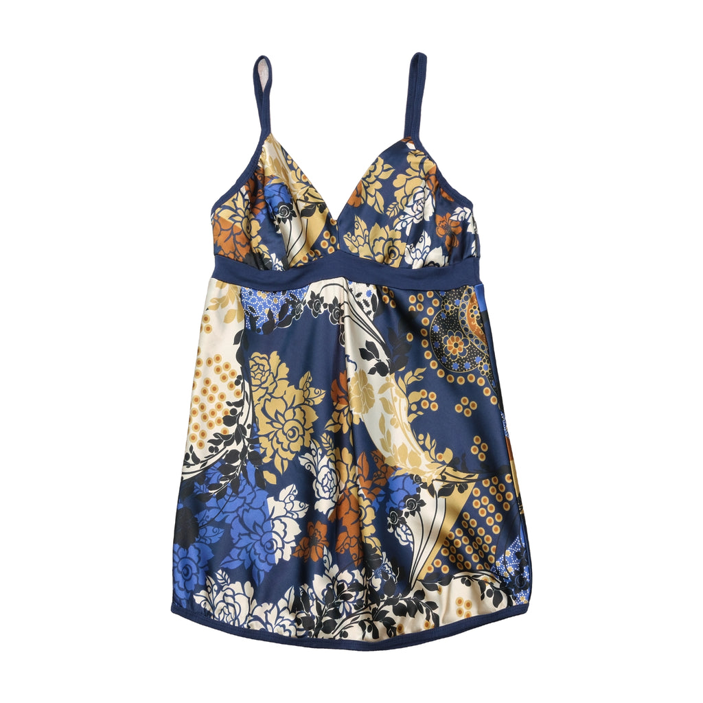 Talco Floral Patchwork Print Stretch Tank Top