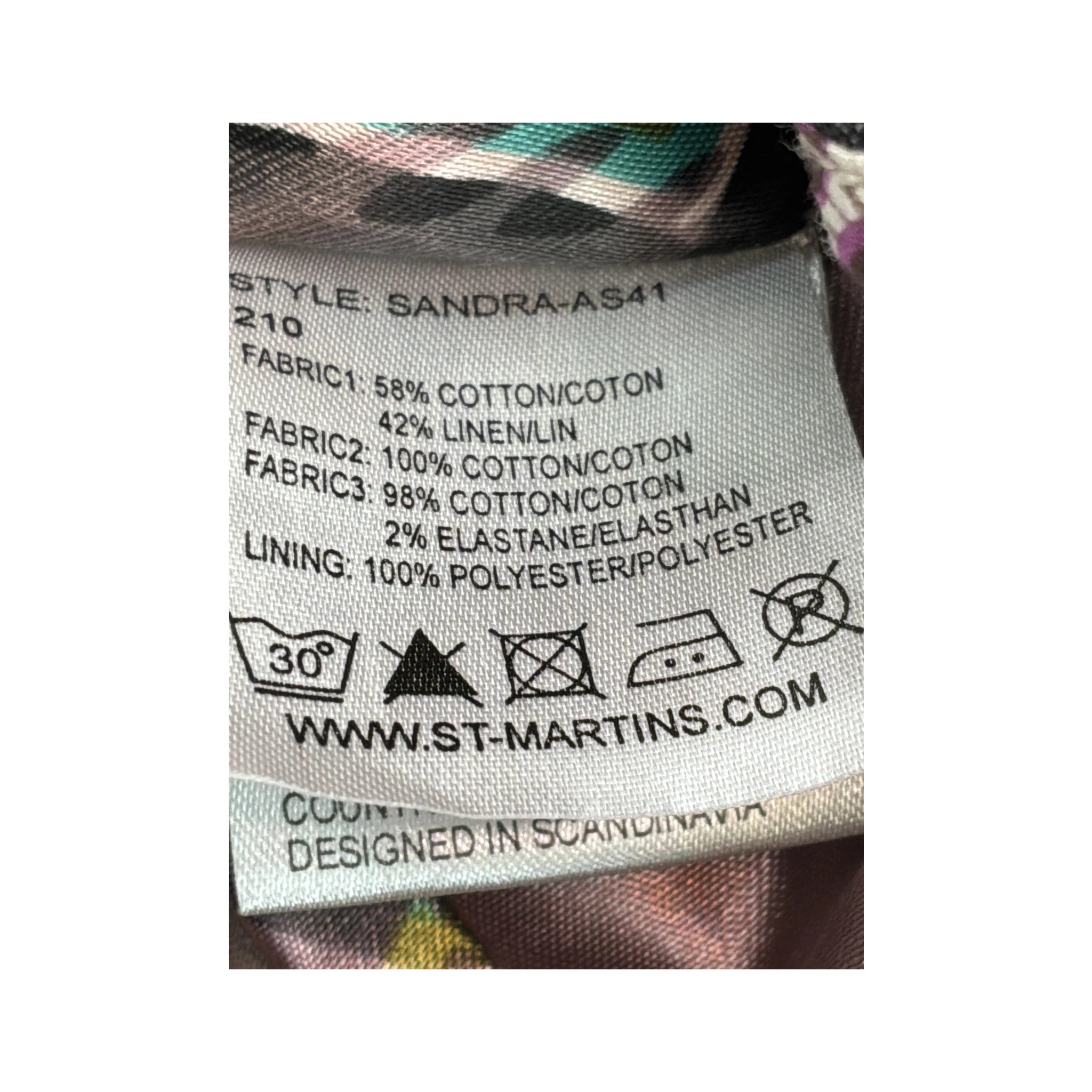 St-Martins Patchwork Belted Sleeveless Blouse (repriced)