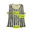 MET Shirting Ruffle Stripe Cotton Tank Top