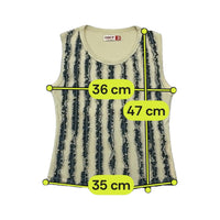 MET Shirting Ruffle Stripe Cotton Tank Top