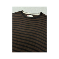 Camisola de malha de gola Redonda Levi's às riscas castanhas e pretas