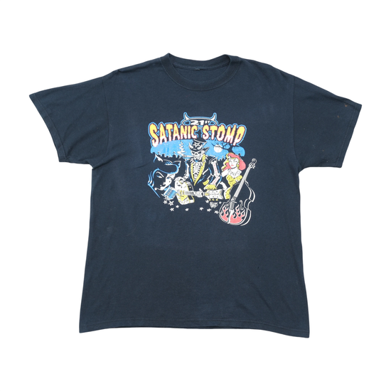 Vintage 21st Satanic Stomp Rockabilly Graphic Cotton Shirt