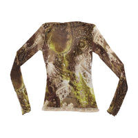 Blu In Firenze Paisley Mesh Beaded Cardigan