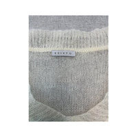 Conbipel Mohair Lace Hem V-Neck Sweater