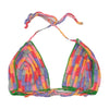 Hand Crochet Multicolor Halter Triangle Tank Top