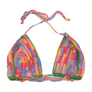 Hand Crochet Multicolor Halter Triangle Tank Top