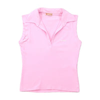 Vintage Guess Pink Sleeveless Collared Shirt