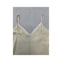 Mezzo Linen Slip Dress with Lace Trim
