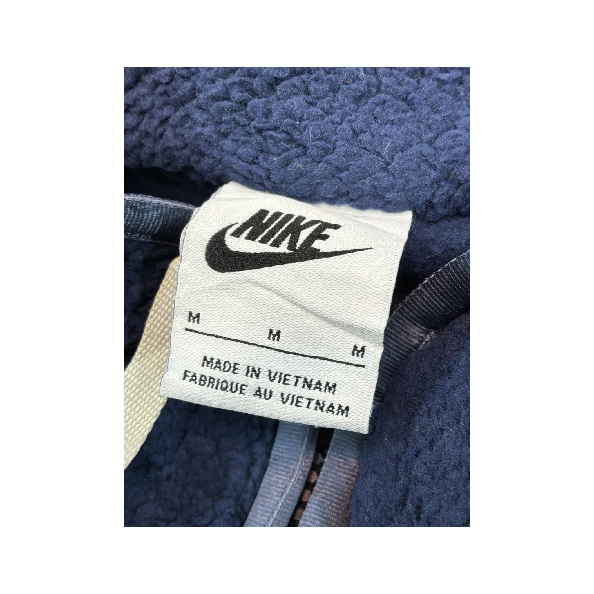 Nike Vintage Navy Sherpa Zip-Up Fleece