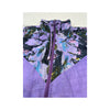Vintage Abstract Print Purple Windbreaker Jacket