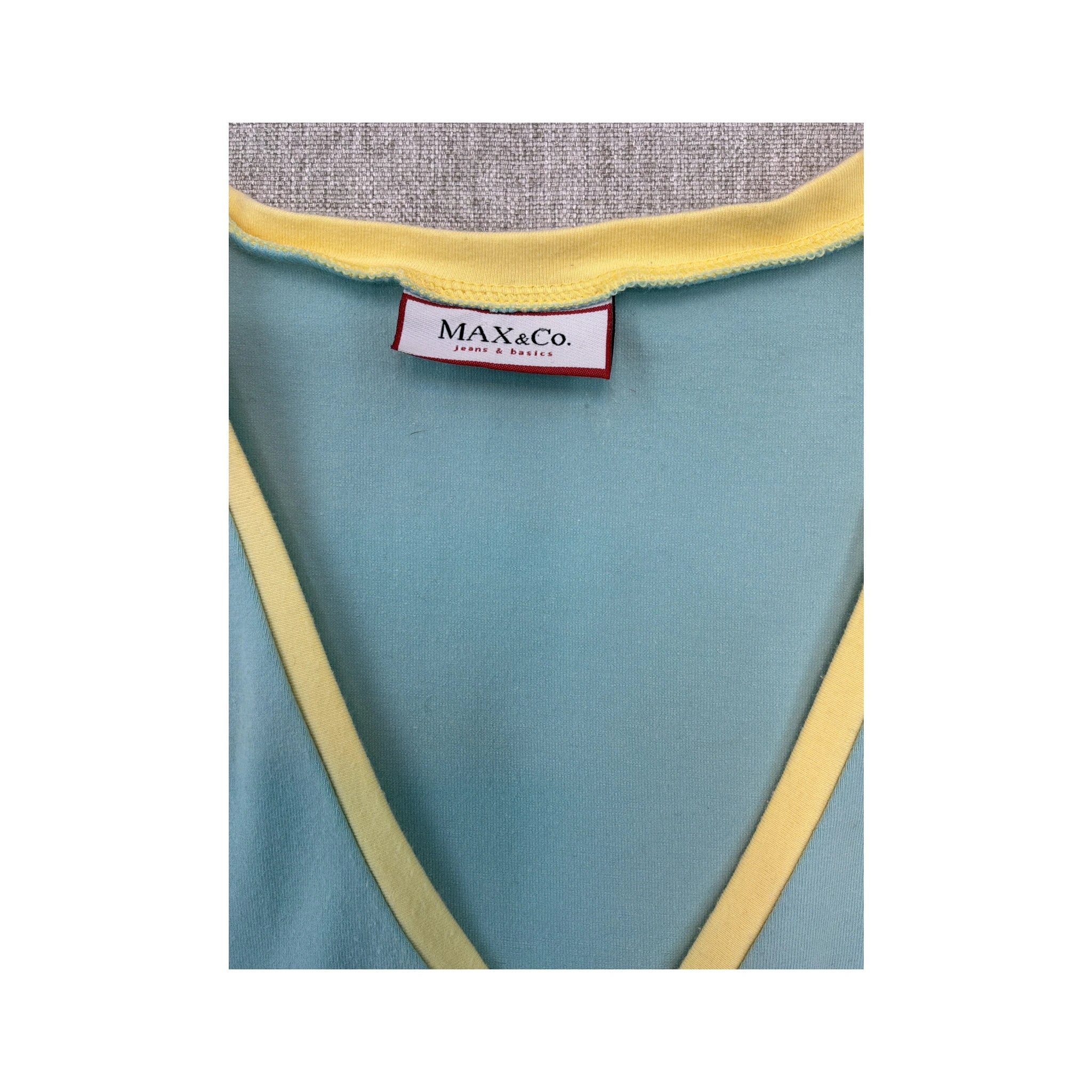 MAX&Co. Contrast Trim V-Neck T-shirt