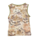 Top de alças Garda com estampado abstrato e Texto