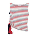 Trasparenze Striped Side Tie Tank Top