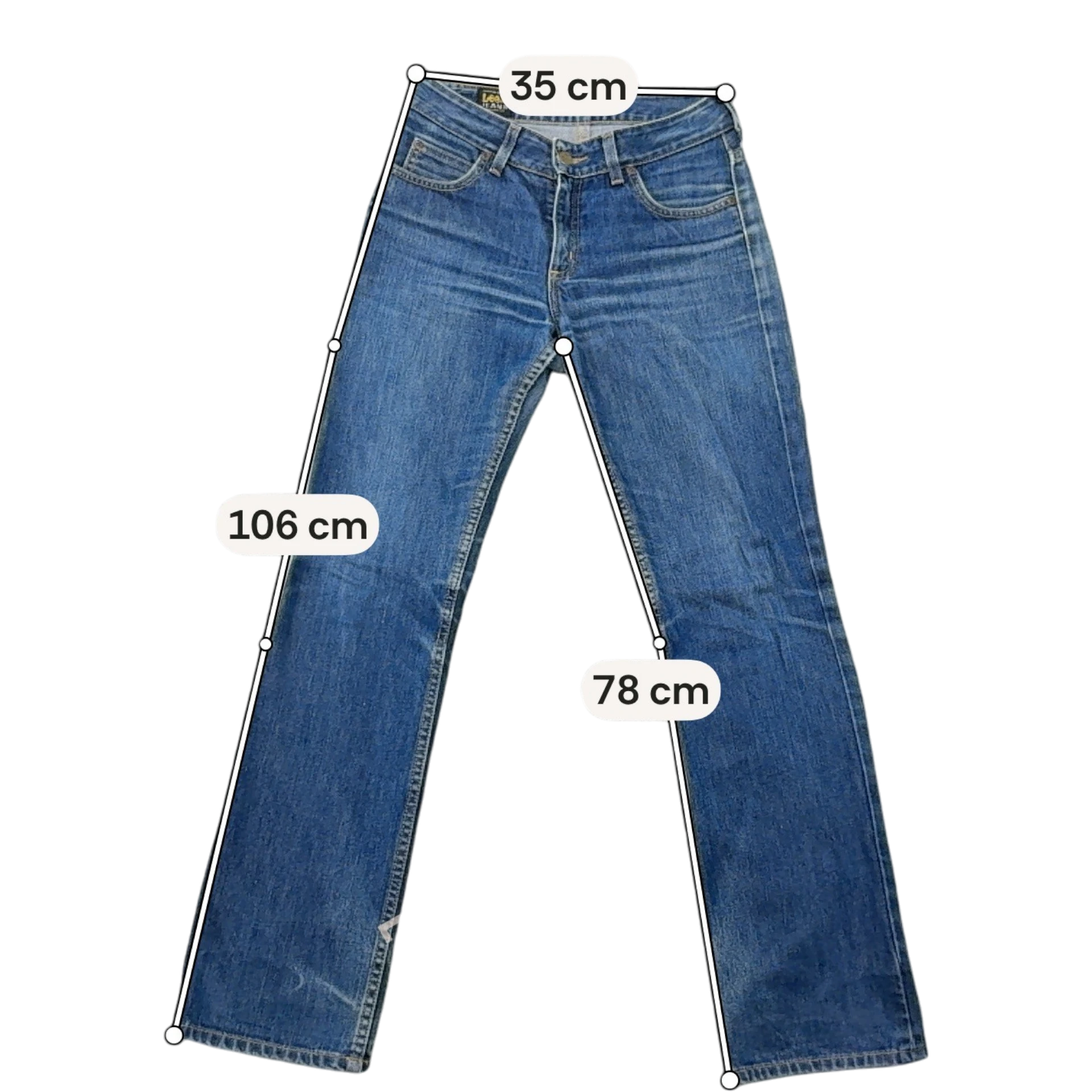 Lee Blue Denim 5-Pocket Bootcut Jeans