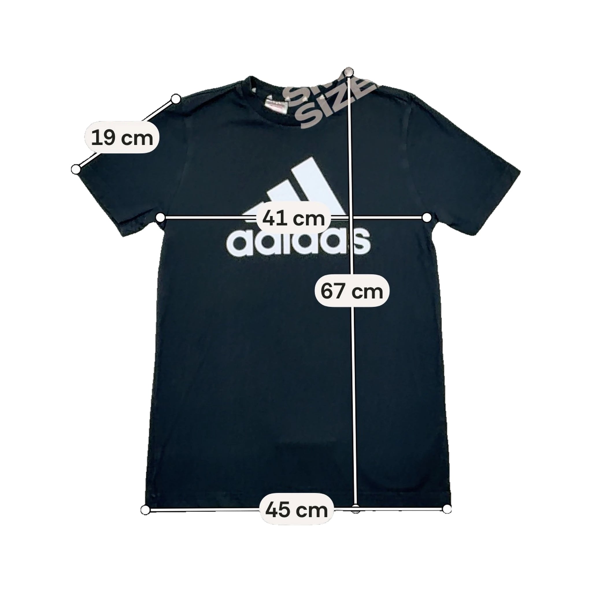 Adidas Black Logo Graphic Crewneck T-Shirt