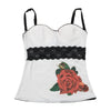 GUESS by Marciano Rose Print Lace Bustier Tank Top