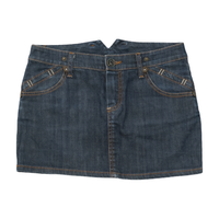 Liu Jo LIU JEANS Stretch Cotton Dark Wash Denim Mini Skirt
