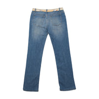 Roberto Cavalli Faded Blue Denim Straight Leg Jeans