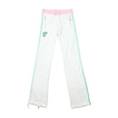 Cotton Pastel Side-Stripe Zip Hem Track Pants
