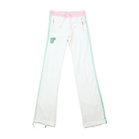 Cotton Pastel Side-Stripe Zip Hem Track Pants